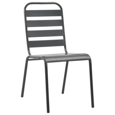 Prolenta Premium -  Ensemble de chaises de jardin empilables 5 pcs anthracite