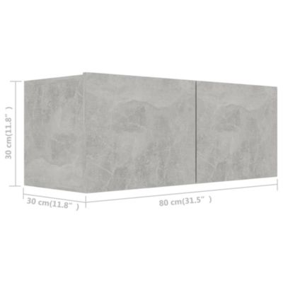 Prolenta Premium -  Ensemble de meubles TV 2 pcs Gris béton Bois d'ingénierie