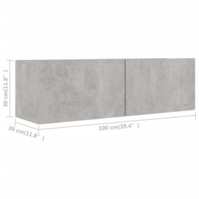 Prolenta Premium -  Ensemble de meubles TV 2 pcs Gris béton Bois d'ingénierie