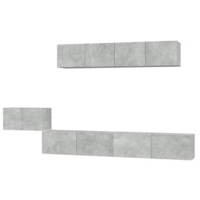 Prolenta Premium -  Ensemble de meubles TV 5 pcs Gris béton Bois d'ingénierie