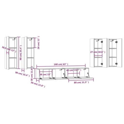 Prolenta Premium -  Ensemble de meubles TV 6 pcs Chêne sonoma Bois d'ingénierie