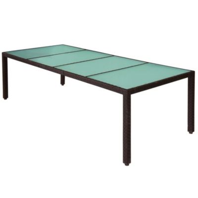 Prolenta Premium -  Ensemble à manger d'extérieur et coussins 11 pcs résine tressée