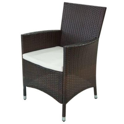 Prolenta Premium -  Ensemble à manger d'extérieur et coussins 11 pcs résine tressée