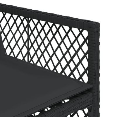 Prolenta Premium -  Ensemble à manger de jardin 11 pcs coussins noir résine tressée