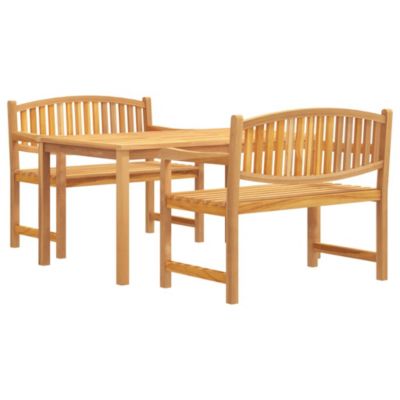 Prolenta Premium -  Ensemble à manger de jardin 3 pcs Bois de teck massif