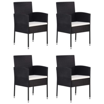 Prolenta Premium -  Ensemble à manger de jardin 5 pcs Noir