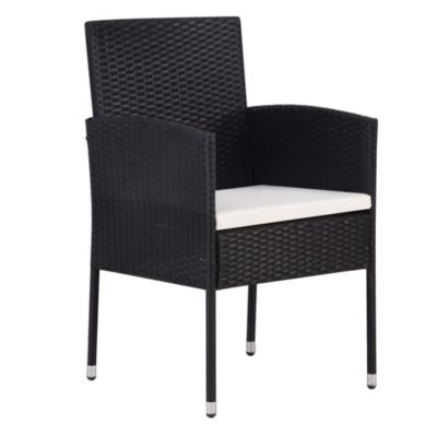 Prolenta Premium -  Ensemble à manger de jardin 5 pcs Noir