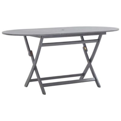 Prolenta Premium -  Ensemble à manger de jardin 7 pcs Bois d'acacia massif Gris