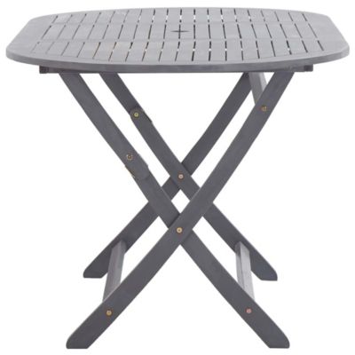 Prolenta Premium -  Ensemble à manger de jardin 7 pcs Bois d'acacia massif Gris