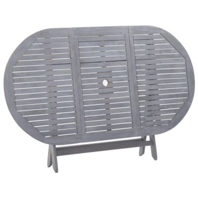 Prolenta Premium -  Ensemble à manger de jardin 7 pcs Bois d'acacia massif Gris