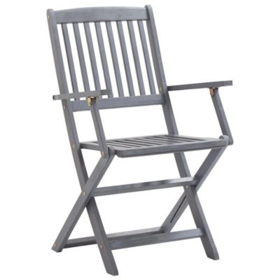 Prolenta Premium -  Ensemble à manger de jardin 7 pcs Bois d'acacia massif Gris