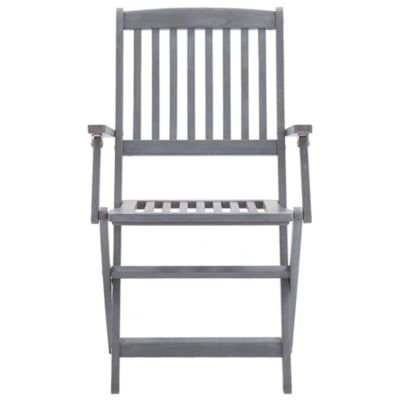 Prolenta Premium -  Ensemble à manger de jardin 7 pcs Bois d'acacia massif Gris