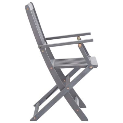 Prolenta Premium -  Ensemble à manger de jardin 7 pcs Bois d'acacia massif Gris