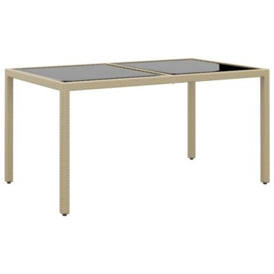 Prolenta Premium -  Ensemble à Manger de jardin 7pcs Résine tressée et verre trempé