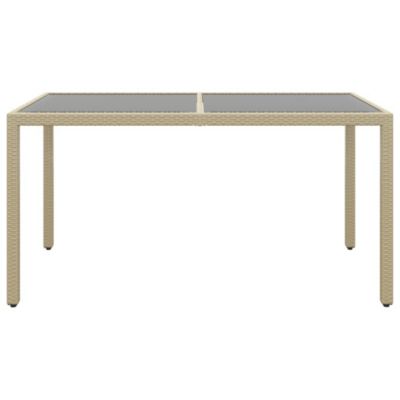 Prolenta Premium -  Ensemble à Manger de jardin 7pcs Résine tressée et verre trempé