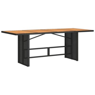 Prolenta Premium -  Ensemble à manger de jardin 9pcs coussins noir résine tressée