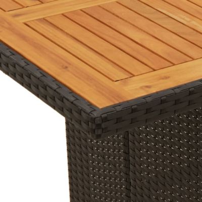 Prolenta Premium -  Ensemble à manger de jardin 9pcs coussins noir résine tressée