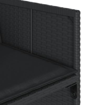Prolenta Premium -  Ensemble à manger de jardin coussins 5pcs Noir Résine tressée
