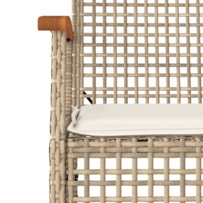 Prolenta Premium -  Ensemble à manger de jardin et coussins 3 pcs Beige poly rotin