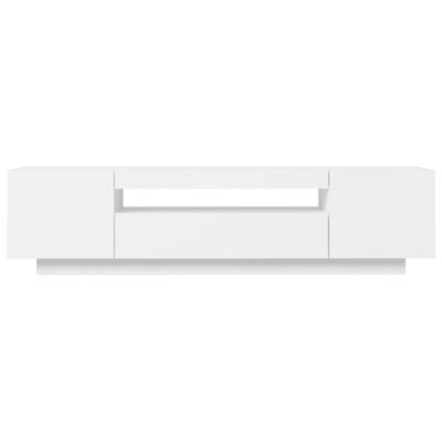 Prolenta Premium -  Meuble TV avec lumières LED blanc 160x35x40 cm