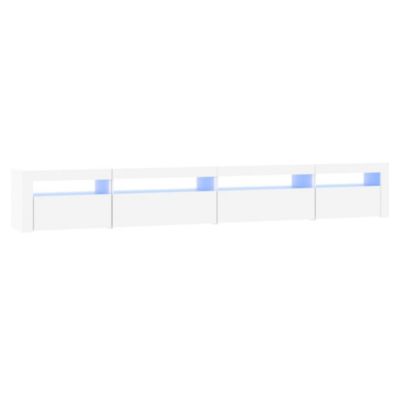 Prolenta Premium -  Meuble TV avec lumières LED Blanc 270x35x40 cm
