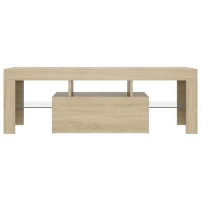 Prolenta Premium -  Meuble TV avec lumières LED chêne sonoma 120x35x40 cm
