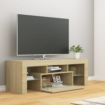Prolenta Premium -  Meuble TV avec lumières LED chêne sonoma 120x35x40 cm