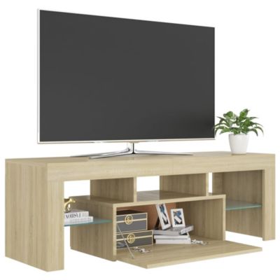 Prolenta Premium -  Meuble TV avec lumières LED chêne sonoma 120x35x40 cm