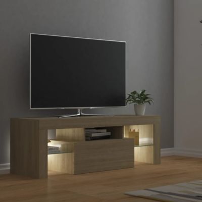 Prolenta Premium -  Meuble TV avec lumières LED chêne sonoma 120x35x40 cm
