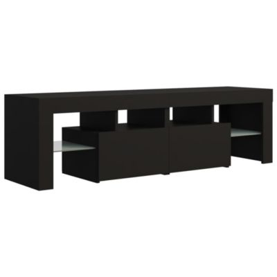 Prolenta Premium -  Meuble TV avec lumières LED Noir 140x36,5x40 cm