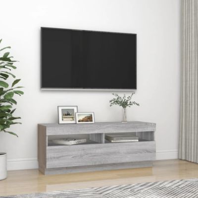 Prolenta Premium -  Meuble TV avec lumières LED sonoma gris 100x35x40 cm