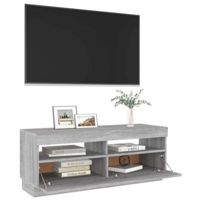 Prolenta Premium -  Meuble TV avec lumières LED sonoma gris 100x35x40 cm
