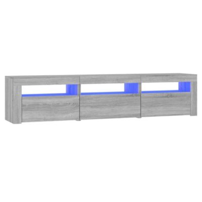 Prolenta Premium -  Meuble TV avec lumières LED Sonoma gris 180x35x40 cm
