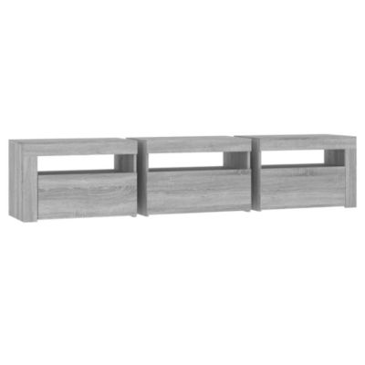 Prolenta Premium -  Meuble TV avec lumières LED Sonoma gris 180x35x40 cm