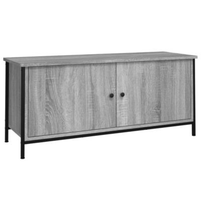 Prolenta Premium -  Meuble TV avec portes sonoma gris 102x35x45cm bois d'ingénierie
