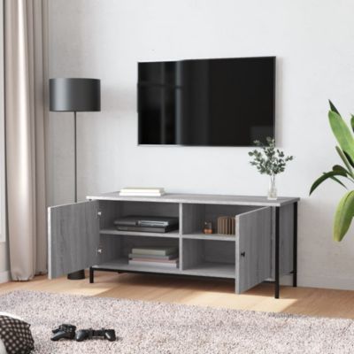 Prolenta Premium -  Meuble TV avec portes sonoma gris 102x35x45cm bois d'ingénierie