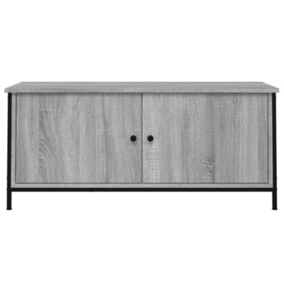 Prolenta Premium -  Meuble TV avec portes sonoma gris 102x35x45cm bois d'ingénierie
