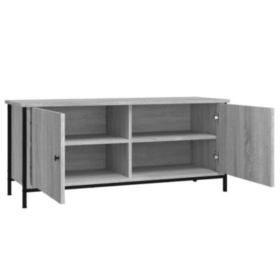 Prolenta Premium -  Meuble TV avec portes sonoma gris 102x35x45cm bois d'ingénierie