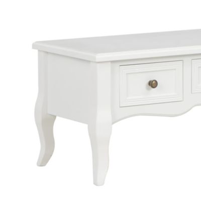 Prolenta Premium -  Meuble TV Blanc 100 x 35 x 35 cm Bois