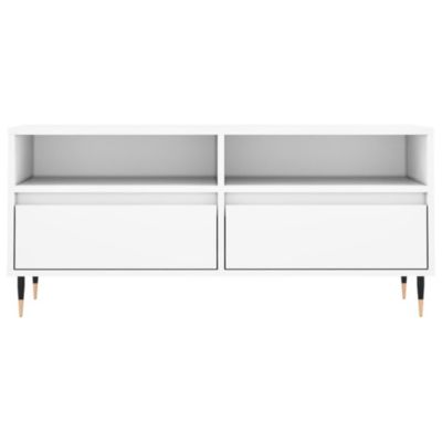 Prolenta Premium -  Meuble TV blanc 100x34,5x44,5 cm bois d'ingénierie