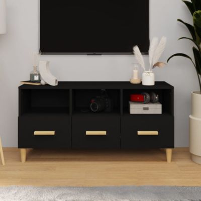 Prolenta Premium -  Meuble TV Blanc 102x36x50 cm Bois d'ingénierie