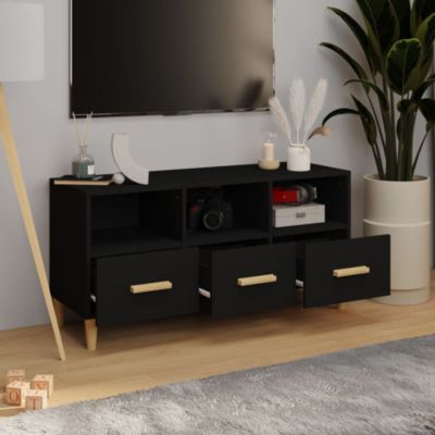 Prolenta Premium -  Meuble TV Blanc 102x36x50 cm Bois d'ingénierie