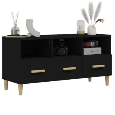 Prolenta Premium -  Meuble TV Blanc 102x36x50 cm Bois d'ingénierie