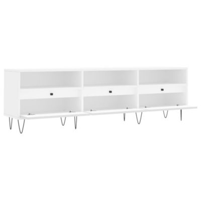 Prolenta Premium -  Meuble TV blanc 150x30x44,5 cm bois d'ingénierie