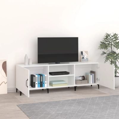 Prolenta Premium -  Meuble TV blanc 150x30x50 cm bois d'ingénierie