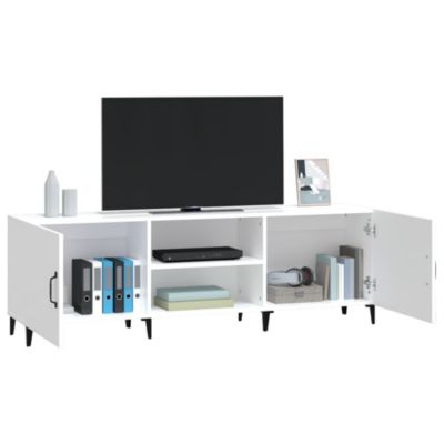Prolenta Premium -  Meuble TV blanc 150x30x50 cm bois d'ingénierie