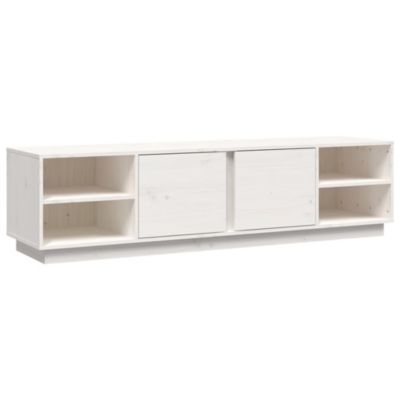 Prolenta Premium -  Meuble TV Blanc 156x40x40 cm Bois de pin massif