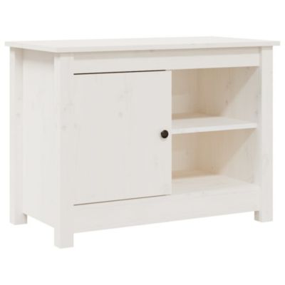 Prolenta Premium -  Meuble TV Blanc 70x36,5x52 cm Bois de pin massif