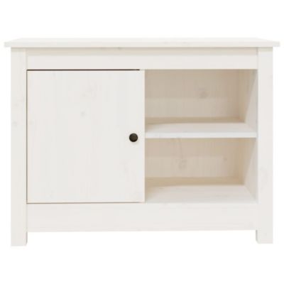 Prolenta Premium -  Meuble TV Blanc 70x36,5x52 cm Bois de pin massif