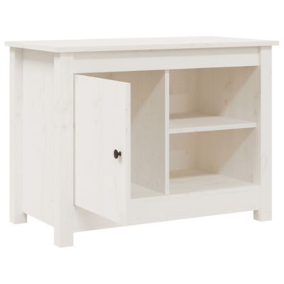 Prolenta Premium -  Meuble TV Blanc 70x36,5x52 cm Bois de pin massif